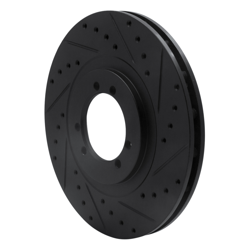 Hummer H1 Brake Rotor (1) - Rear RightFront Right - R1 Concepts - Drilled & Slotted - Black - `96-`06